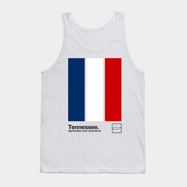 Tennessee Flag // Original Aesthetic Colors Artwork Design Tank Top by DankFutura